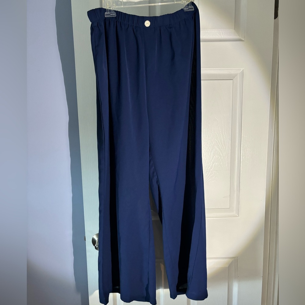 Blue flowy pants